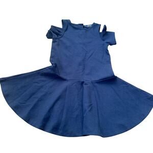 Polo Ralph Lauren Girls Flutter Sleeve Dress Blue Size 6 NWT